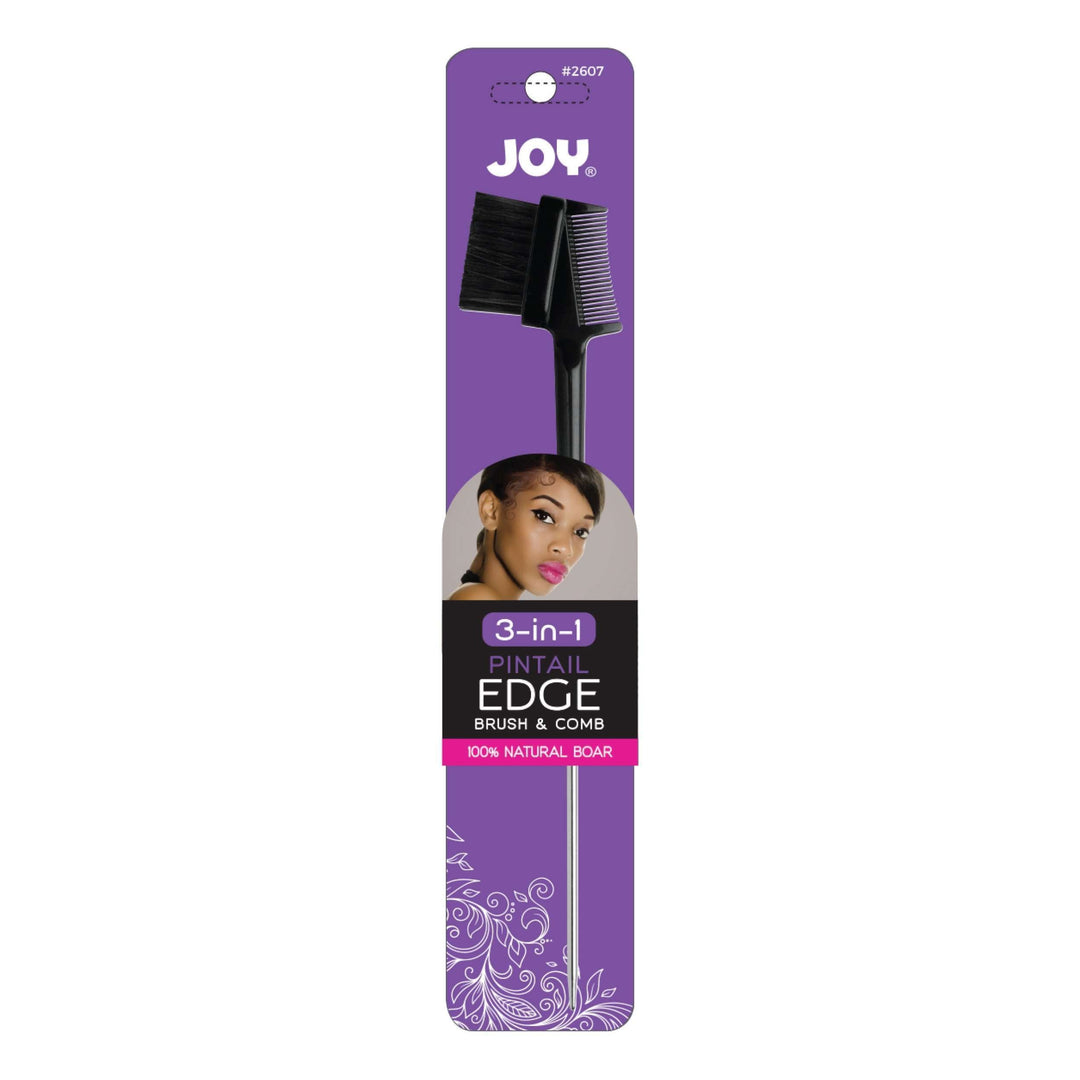 Joy 3 in 1 Pintail Edge Brush Boar Bristle, 1 Count, Assorted Colors