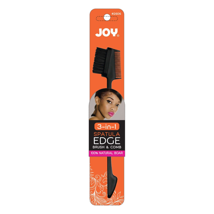 Joy 3 in 1 Spatula Edge Brush Boar Bristle, 1 Count, Assorted Colors