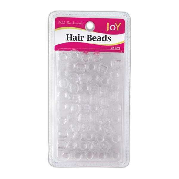 Joy Round Hair Beads Large, 60 Count, Clear