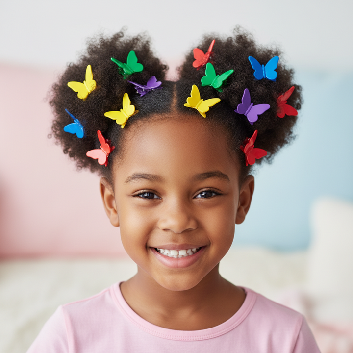 Joy Butterfly Hair Barrettes, 10 Count, Assorted Colors