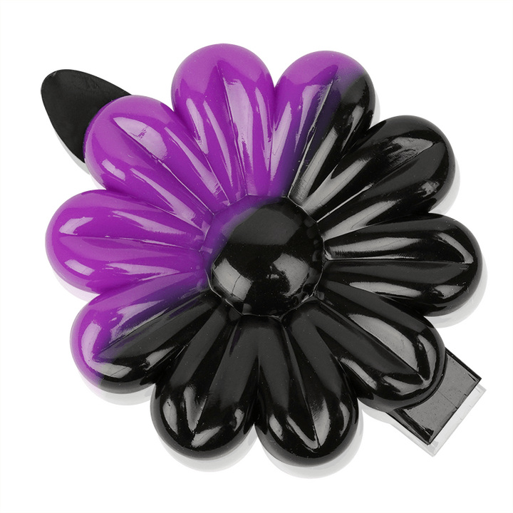 Joy Daisy Barrettes, 12 Count, Black & Purple
