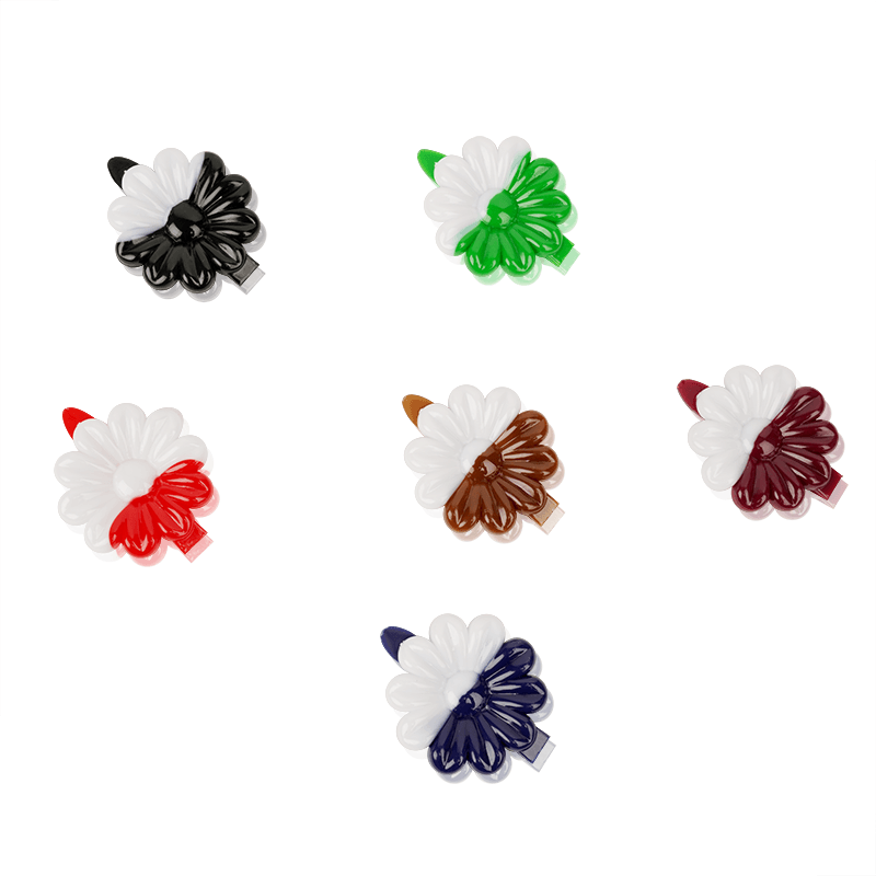 Joy Daisy Barrettes, 12 Count, Two Tone Assorted
