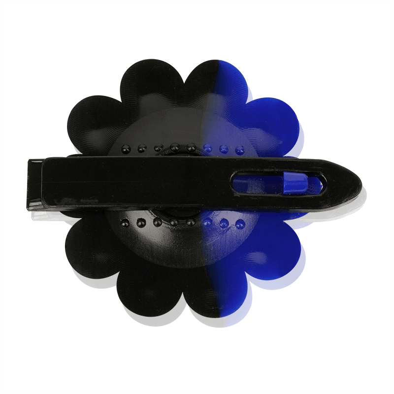 Joy Daisy Barrettes, 12 Count, Black & Blue