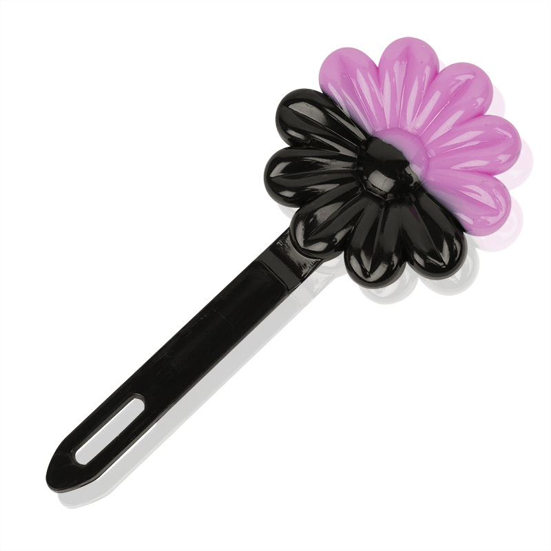 Joy Daisy Barrettes, 12 Count, Black & Light Purple
