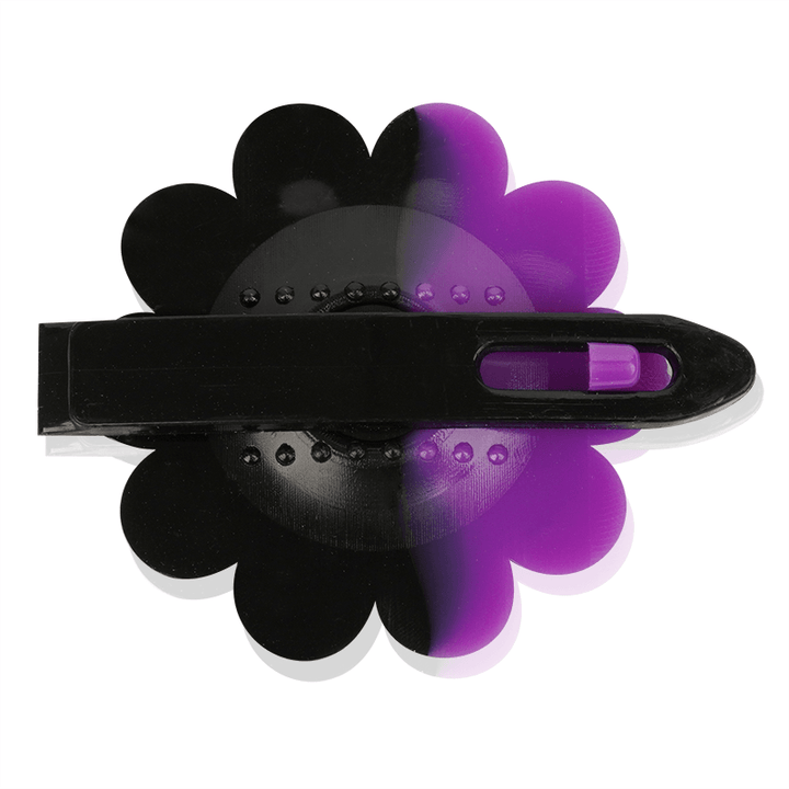 Joy Daisy Barrettes, 12 Count, Black & Purple