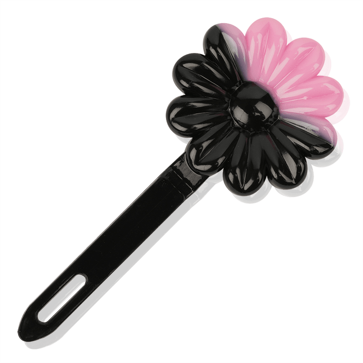 Joy Daisy Barrettes, 12 Count, Black & Light Pink