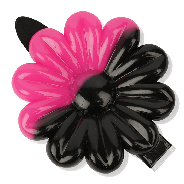 Joy Daisy Barrettes, 12 Count, Black & Pink
