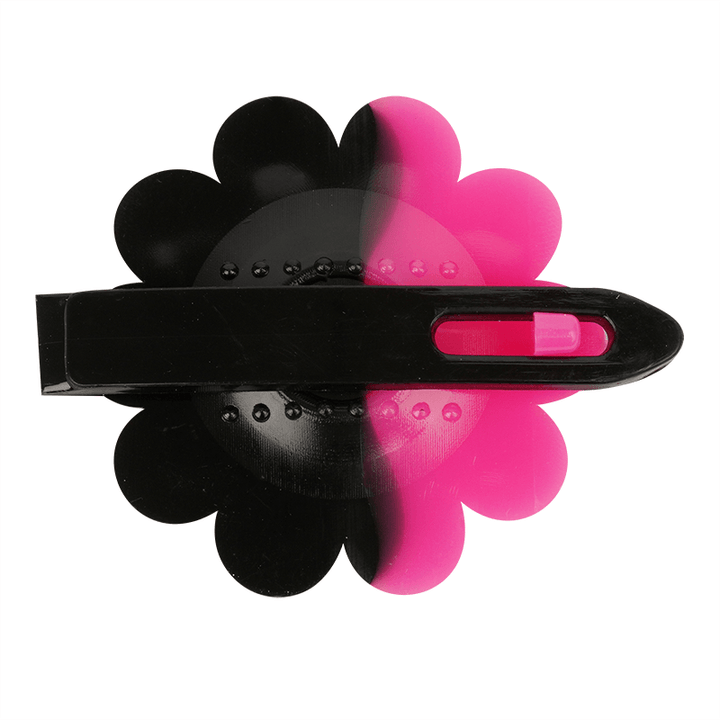 Joy Daisy Barrettes, 12 Count, Black & Pink