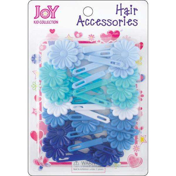 Joy Daisy Hair Barrettes, 10 Count, Assorted Blues