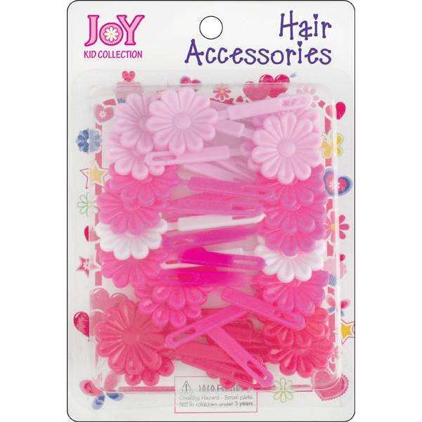 Joy Daisy Hair Barrettes, 10 Count, Assorted Pinks