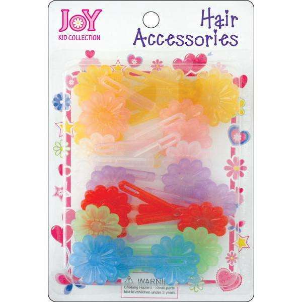Joy Daisy Hair Barrettes, 10 Count, Assorted Clear