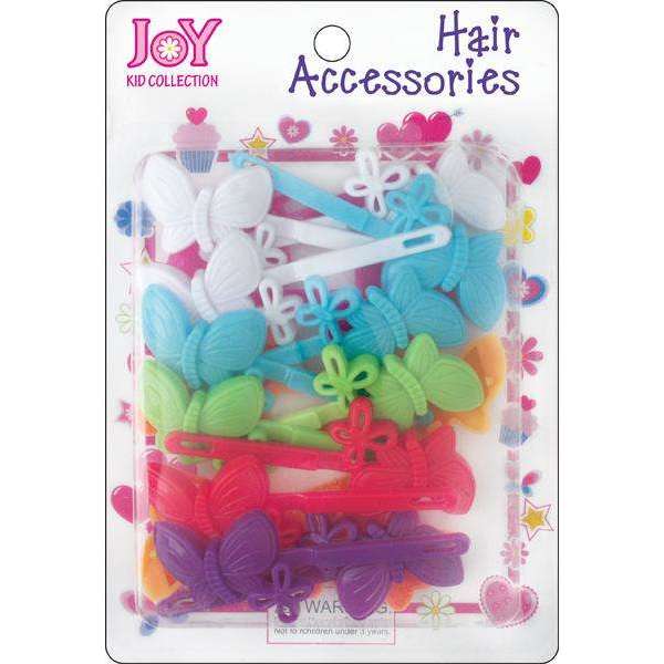 Joy Butterfly Hair Barrettes, 10 Count, Assorted Colors