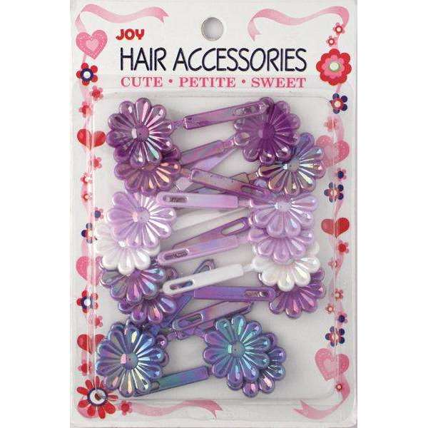 Joy Daisy Hair Barrettes, 16 Count, Assorted Pearl