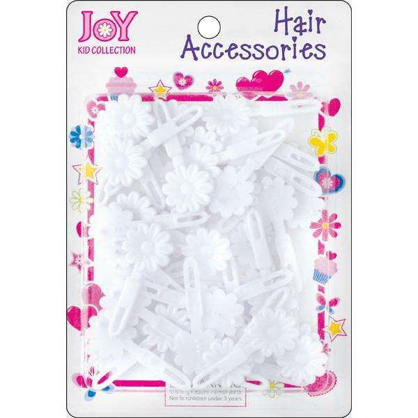 Joy Hair Barrettes Petite Daisy, 24 Count, White