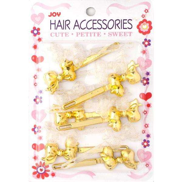 Joy Ribbon Barrette II 12ct Assorted Gold