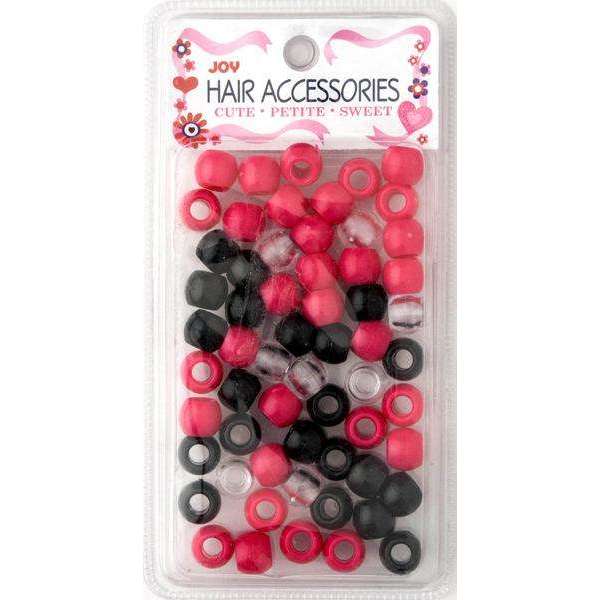 Joy Round Hair Beads Large, 50 Count, Assorted Colors