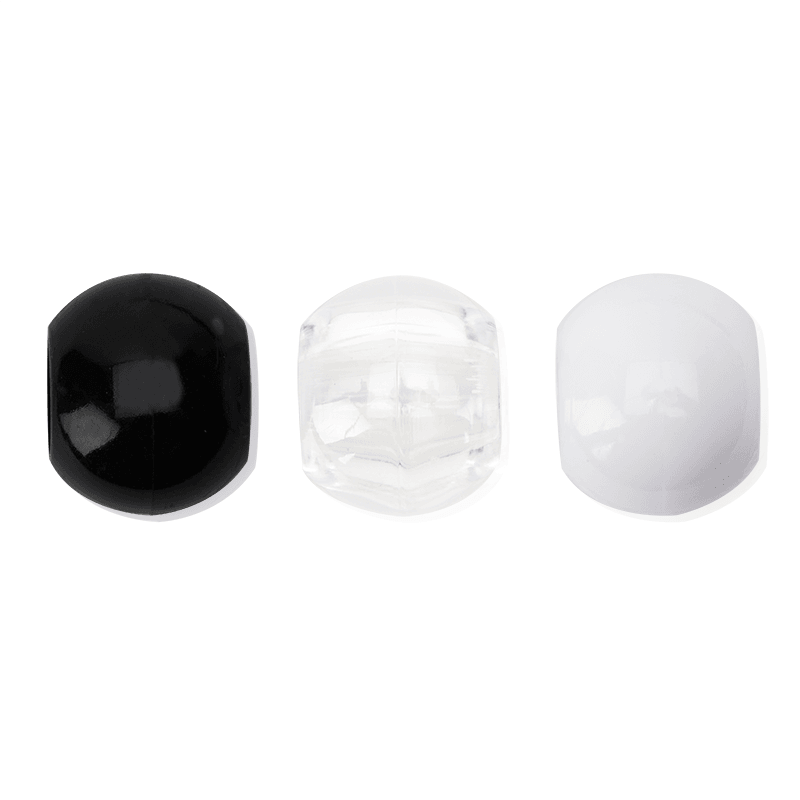 Joy Round Hair Beads XX-Large, 60 Count, Black, White, Clear