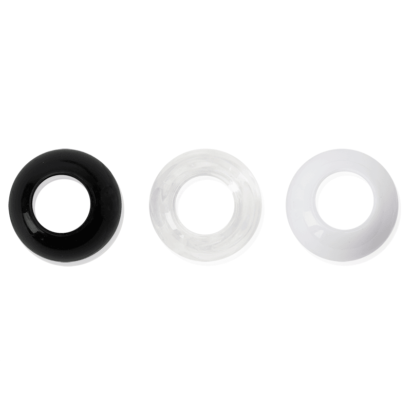 Joy Round Hair Beads XX-Large, 60 Count, Black, White, Clear