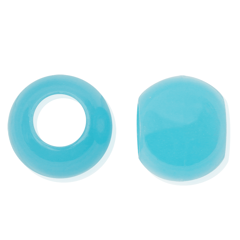 Joy Glow In the Dark Round Hair Beads XX-Large, 60 Count, Blue