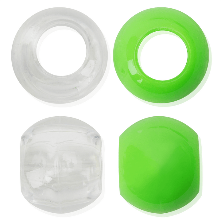 Joy Round Hair Beads XX-Large, 60 Count, Lime Green & Clear