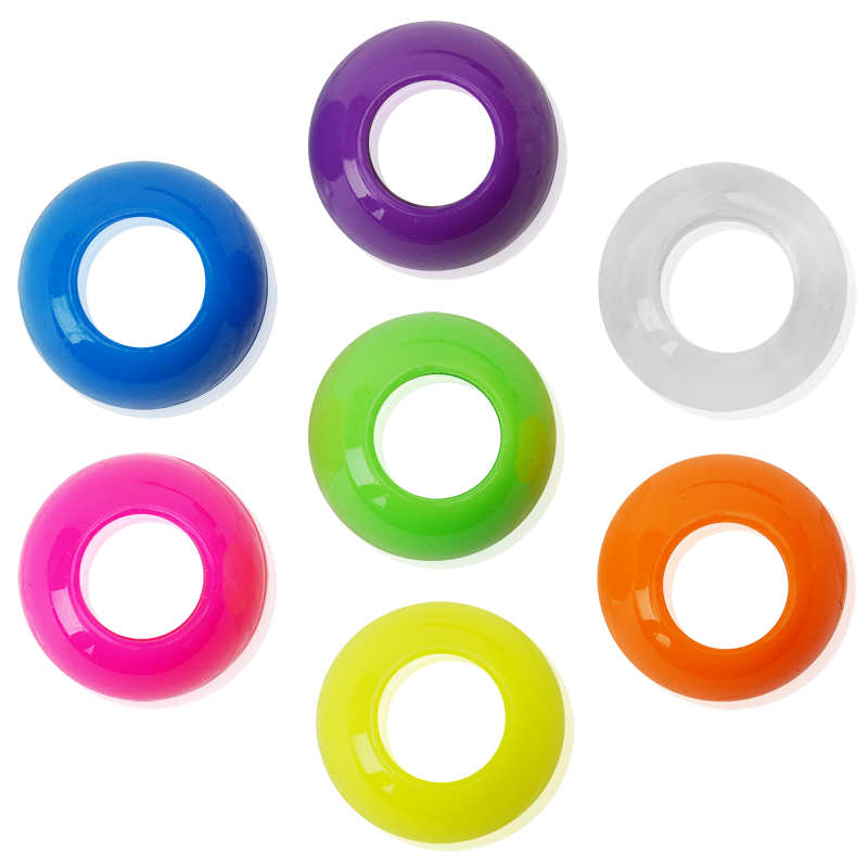 Joy Round Hair Beads XX-Large, 60 Count, Neon Mix