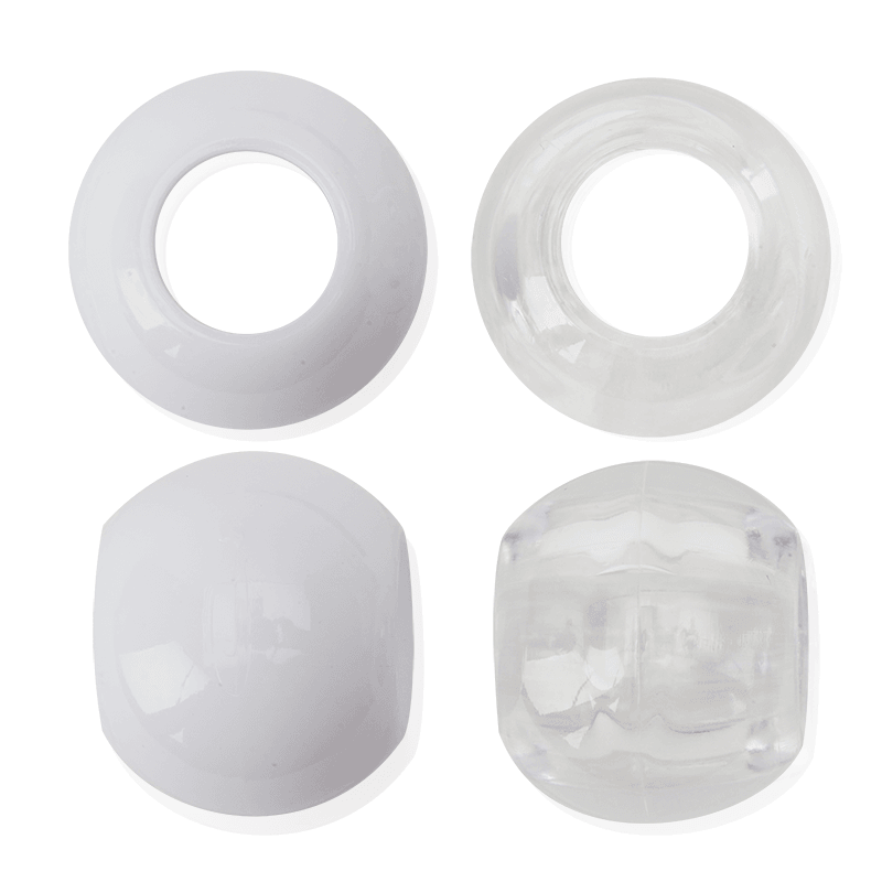 Joy Round Hair Beads XX-Large, 60 Count, White, Clear