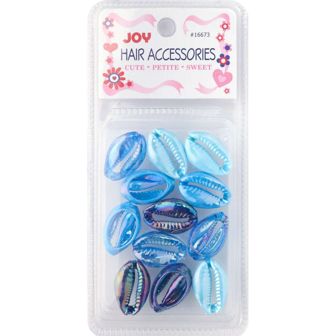 Joy Sea Shell Beads, 12 Count, Blue
