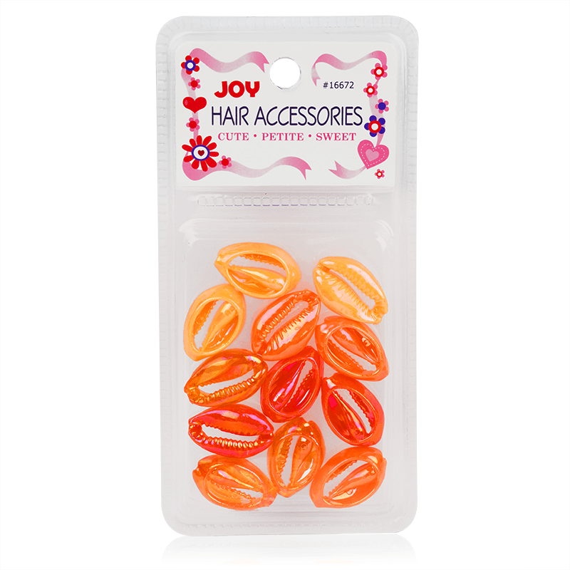Joy Sea Shell Beads, 12 Count, Orange