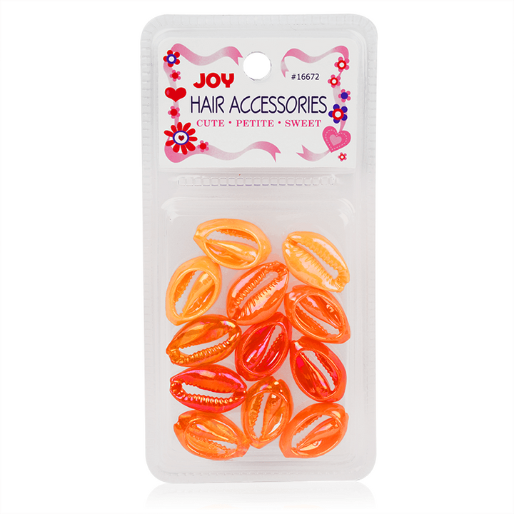 Joy Sea Shell Beads, 12 Count, Orange
