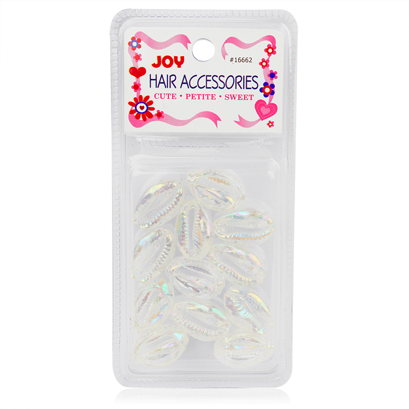 Joy Sea Shell Beads, 12 Count, Clear