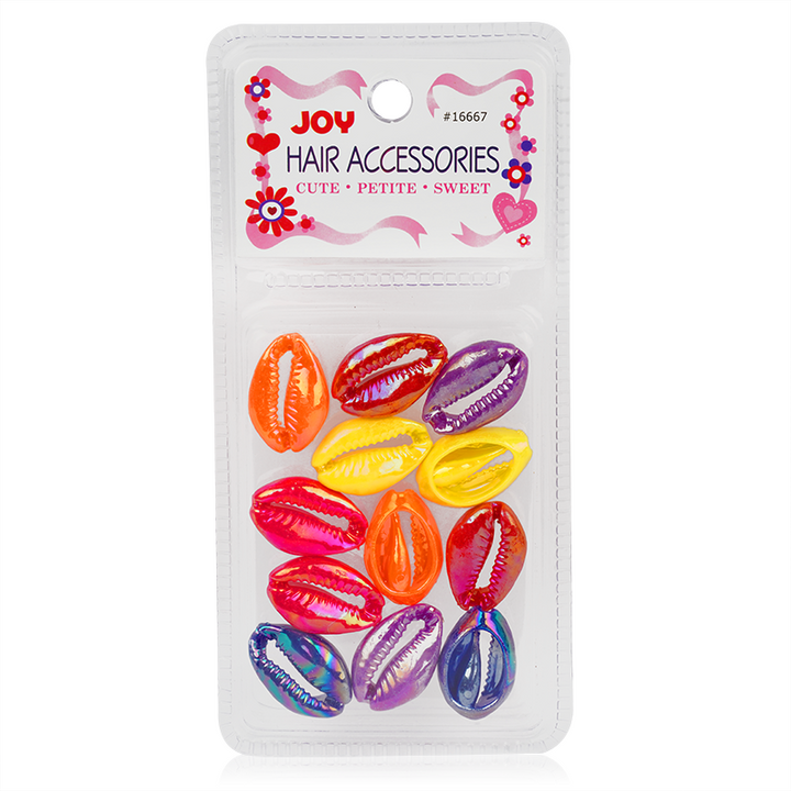 Joy Sea Shell Beads, 12 Count,  Assorted Colors