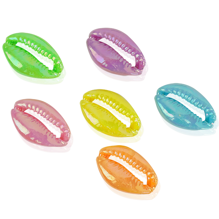 Joy Sea Shell Beads, 12 Count, Assorted Neon