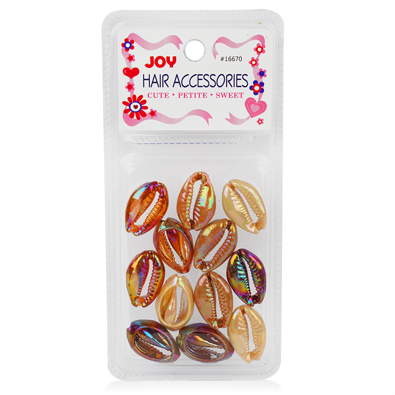 Joy Sea Shell Beads, 12 Count, Assorted Dark