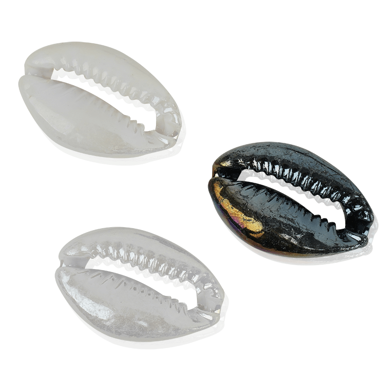 Joy Sea Shell Beads, 12 Count, Holographic