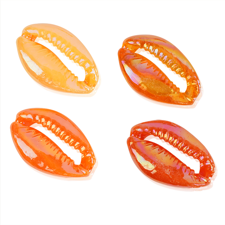 Joy Sea Shell Beads, 12 Count, Orange