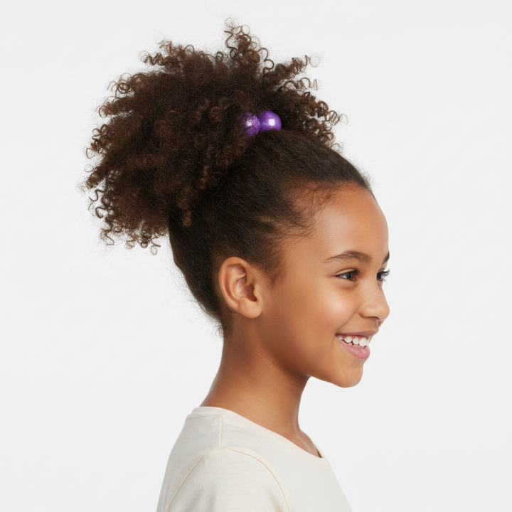 Joy Twin Bead Ponytailers 10ct Asst Purple