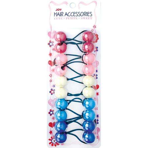 Joy Twin Bead Ponytailers 10ct Asst