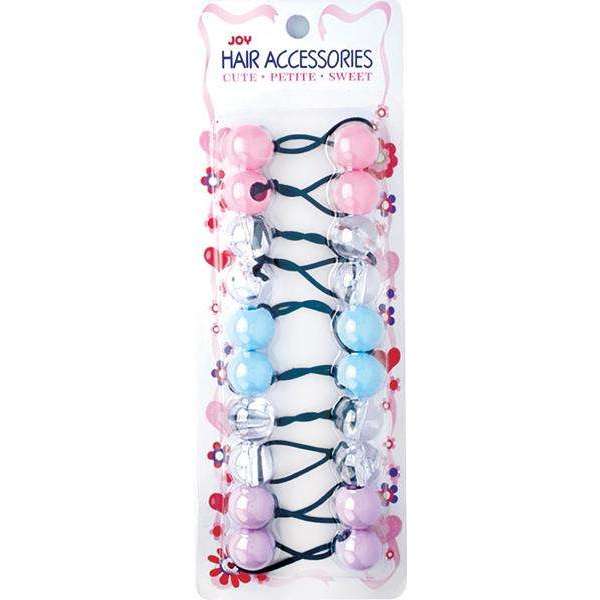 Joy Twin Bead Ponytailers 10ct Asst