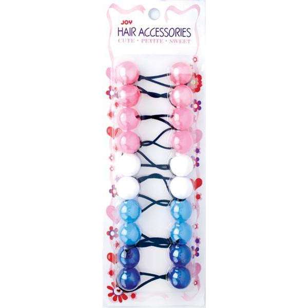 Joy Twin Bead Ponytailers 10ct Asst