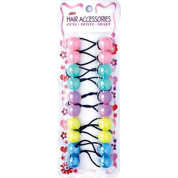 Joy Twin Bead Ponytailers 10ct Asst