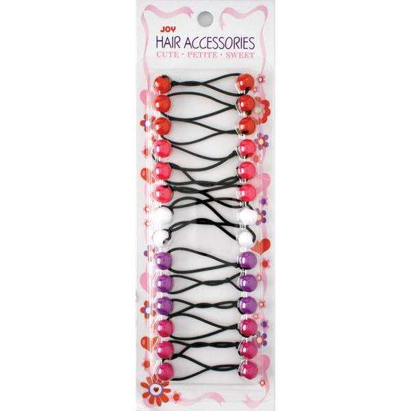 Joy Twin Bead Ponytailers 12mm, 14 Count, Assorted Color