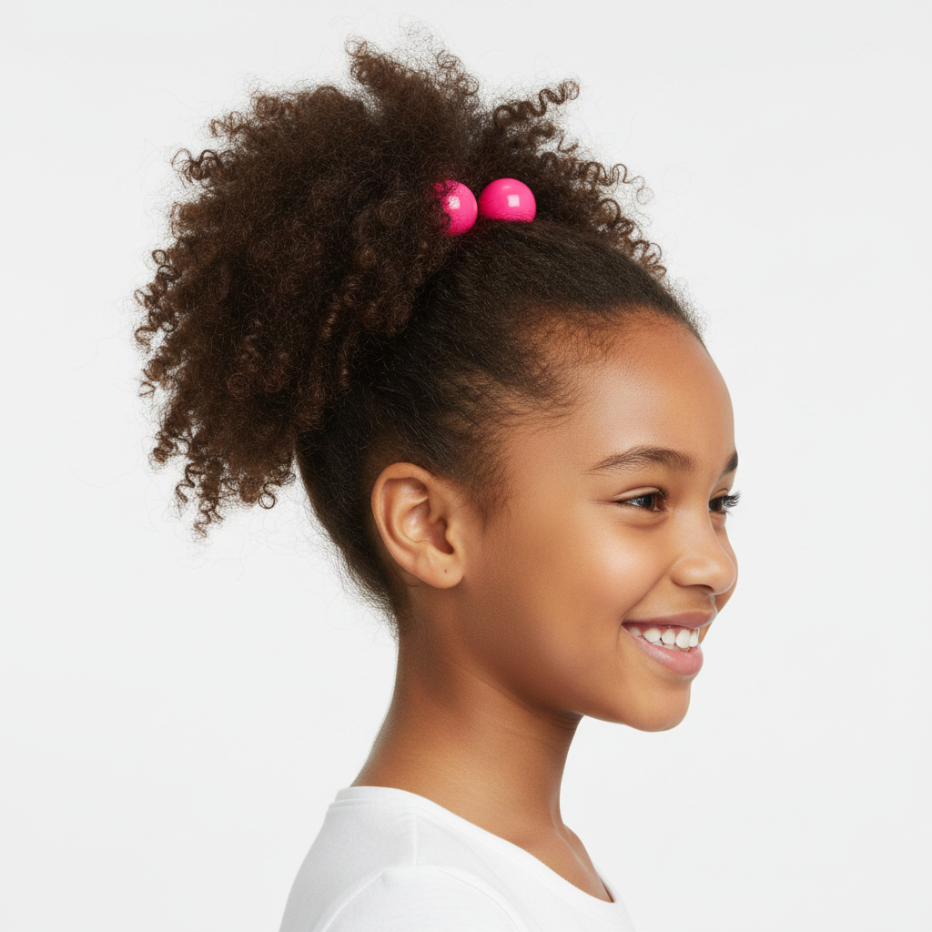 Joy Twin beads Ponytailer 10ct Asst Pink