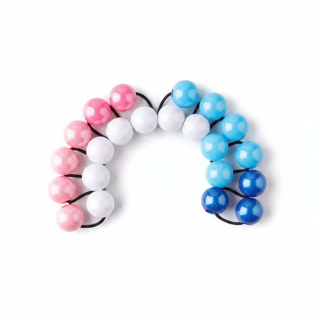 Joy Twin Bead Ponytailers 10ct Asst
