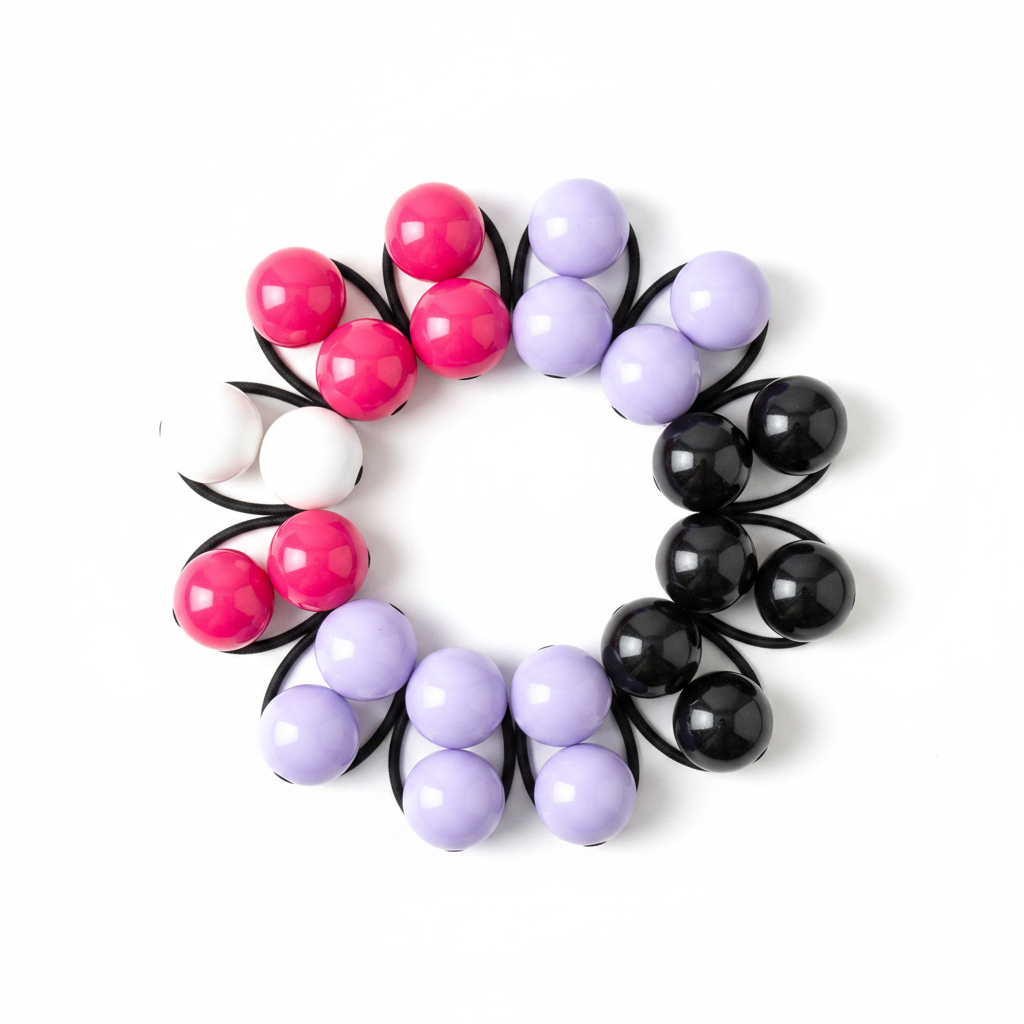 Joy Twin Beads Ponytailer 10ct Asst
