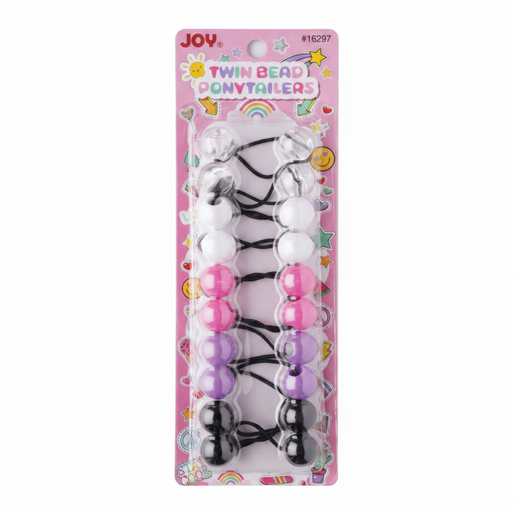 Joy Twin Beads Ponytailer 10ct Asst