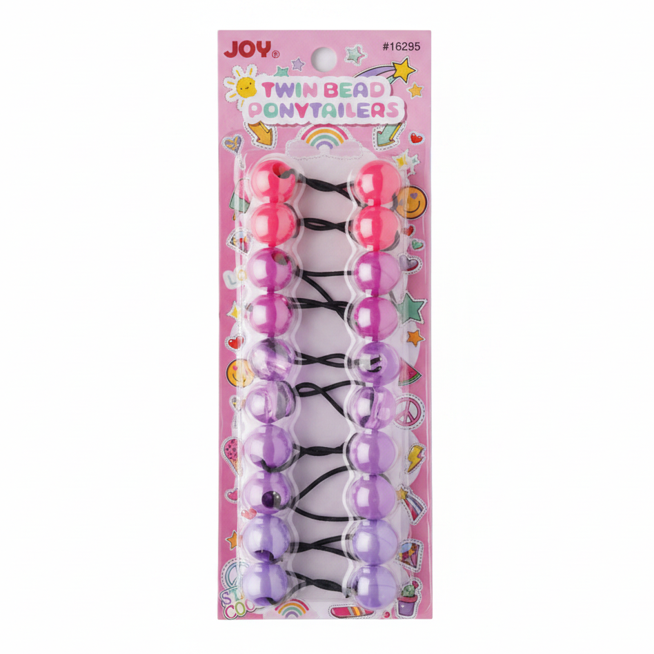 Joy Twin Beads Ponytailer 10ct Asst