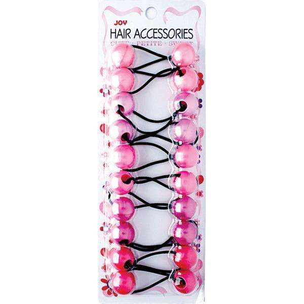 Joy Twin Beads Ponytailer 10ct Asst Pink