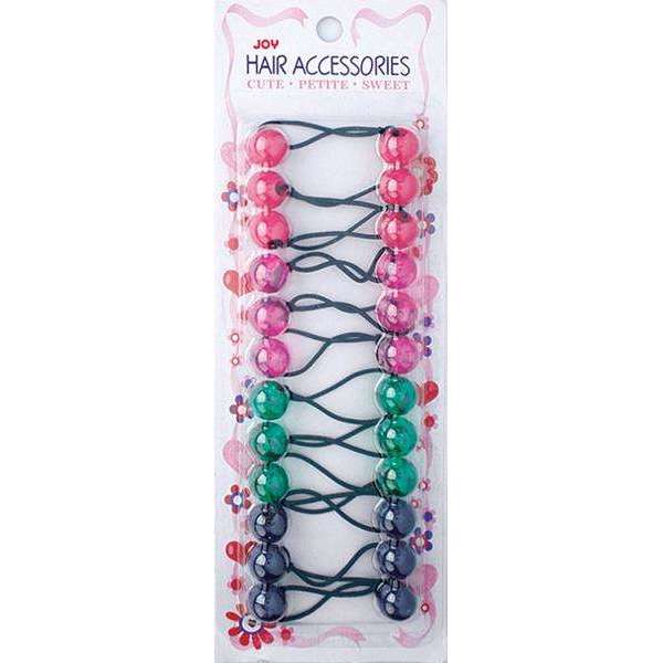 Joy Twin beads Ponytailer 16mm, 12 Count, Assorted Color