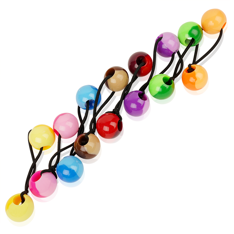 Joy Twin Beads Ponytailers 20mm, 8 Count, Two Tone Assorted Color