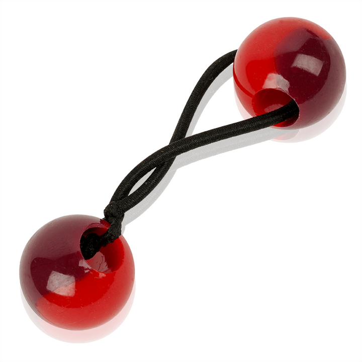 Joy Twin Beads Ponytailers 20mm, 8 Count, Two Tone Red